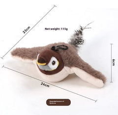 Adorable plush penguin toy with feather tail, 24cm, perfect family gift
