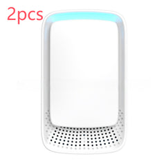 2pcs white air purifier with blue LED light, compact design for home use