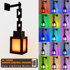 16-color LED wall sconce with remote, 4 lighting modes, modern decorative lamp for home ambiance