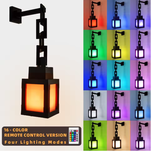 16-color LED wall sconce with remote, 4 lighting modes, modern decorative lamp for home ambiance