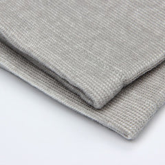 Soft gray ribbed knit fabric, cozy texture for home gifts and family use