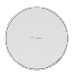 White fast charge wireless charging pad for smartphones