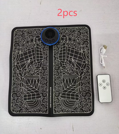 EMS foot massager mat with remote and USB cable, 2 pcs set for relaxation and therapy