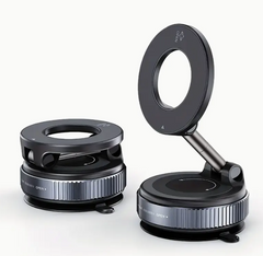 Black magnetic phone lens kit with wide-angle and macro attachments for mobile photography