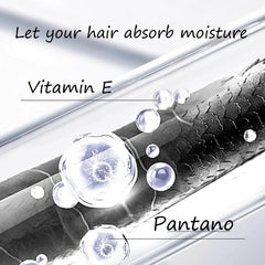 Vitamin E and Pantano moisture absorption for healthy hair care