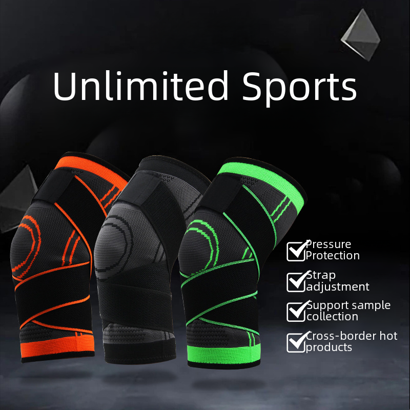 Unlimited Sports knee braces with pressure protection, adjustable straps, and support for active lifestyles