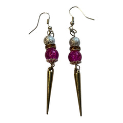 Xmas Bling Silver Nickle Free Beaded drop Earrings