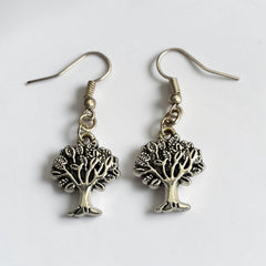Tree Nickle Free Silver Earrings