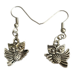 Owl Nickle free Silver Earrings