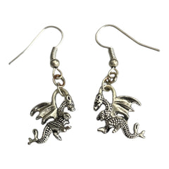 Dragon Nickle Free Silver Earrings