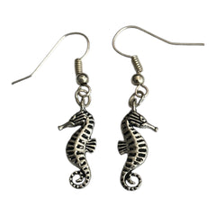 Seahorse Nickle Free Silver Ear Hook Earrings