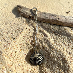 Shell Starfish Silver Charm Keyring
