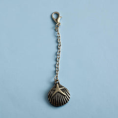 Shell Starfish Silver Charm Keyring