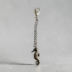 Seahorse Silver Charm Keyring