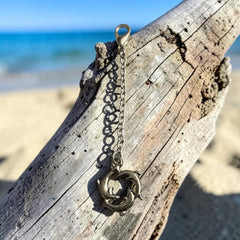 Circle of Dolphins Silver Charm Keyring
