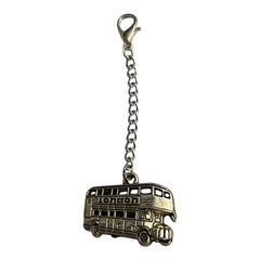 London Bus Silver Charm Keyring