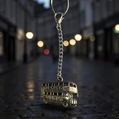 London Bus Silver Charm Keyring