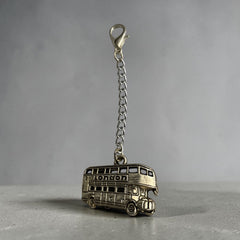 London Bus Silver Charm Keyring