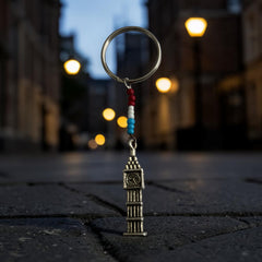 Big Ben Clock Keyring with Beads