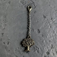 Tree Silver Charm Keyring
