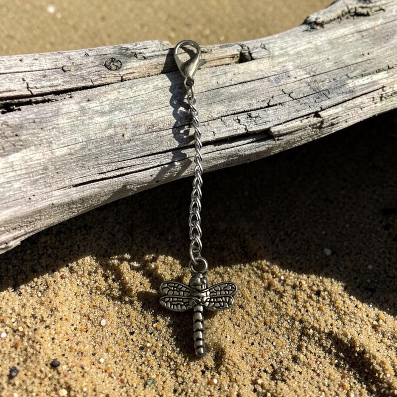 Dragonfly Silver Charm Keyring