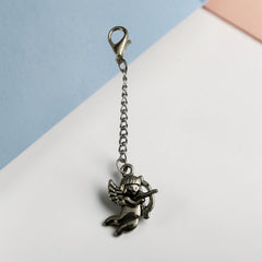 Cherub Silver Charm Keyring