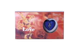 Heart-shaped necklace gift box with 'Love' design and decorative charm for family or loved ones