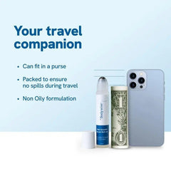 Bodywise Hair Growth Serum Roll-on, travel-sized, fits in purse, non-oily, leak-proof for on-the-go use
