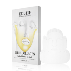 Deep Collagen Retinol Boost-Up Mask, 4 pieces, facial skincare treatment with golden glow design