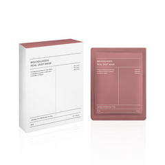 Bio-Collagen Real Deep Mask for hydrating, pore minimizing, and firming skin — 34ml facial sheet mask