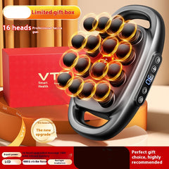 16-head professional fascia gun with red light therapy, perfect gift for muscle relief