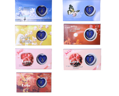 Heart-shaped love pendant gift boxes with colorful designs and romantic themes