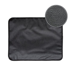 Black microfiber cleaning cloth with textured surface detail, ideal for electronics and glass