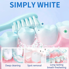 Simply White toothbrush with deep cleaning, spot removal, and breath-freshening features for healthy teeth