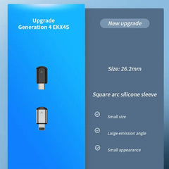 Upgrade Generation 4 EKX4S USB device with square arc silicone sleeve, compact 26.2mm size