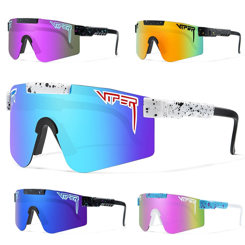 Viper brand shield sunglasses in vibrant colors, perfect for sports and outdoor gifts