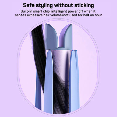 Safe hair styling tool with smart chip, prevents sticking, ideal for family gift