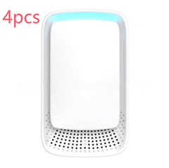 4pcs white air purifier with blue LED light, compact design for home use