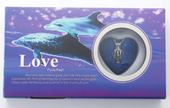 Love-themed dolphin gift box with pearl pendant necklace, perfect for family or romantic gifts