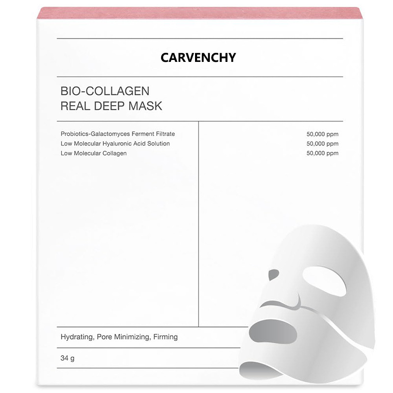 CARVENCHY Bio-Collagen Real Deep Mask for hydrating, pore minimizing, firming skin care routine