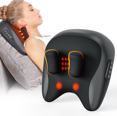 Neck and shoulder massager with heat therapy for relaxation and pain relief