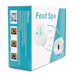 Foot Spa device box with detox benefits and usage steps for home relaxation and wellness