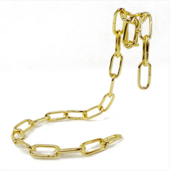 Gold paperclip chain necklace, stylish gift for women, trendy jewelry accessory