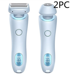 2PC rechargeable electric shaver set with digital display, ideal for personal grooming gifts