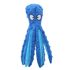 Blue plush octopus toy with textured dots and big eyes, perfect family gift