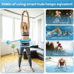 Smart hula hoop workout equivalent to jogging, swimming, cycling, yoga — fitness gift idea