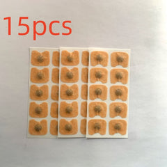 15pcs cat ear-shaped adhesive patches for gifts or crafts, orange felt design