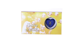 Love-themed pearl necklace gift box with heart pendant, perfect for family or romantic gifts