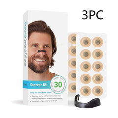 Premier Nasal Dilator Starter Kit with 3PC black strips for better breathing during sleep and sports