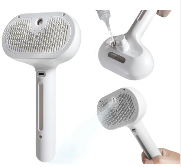 White handheld garment steamer with water fill and steam function for wrinkle removal